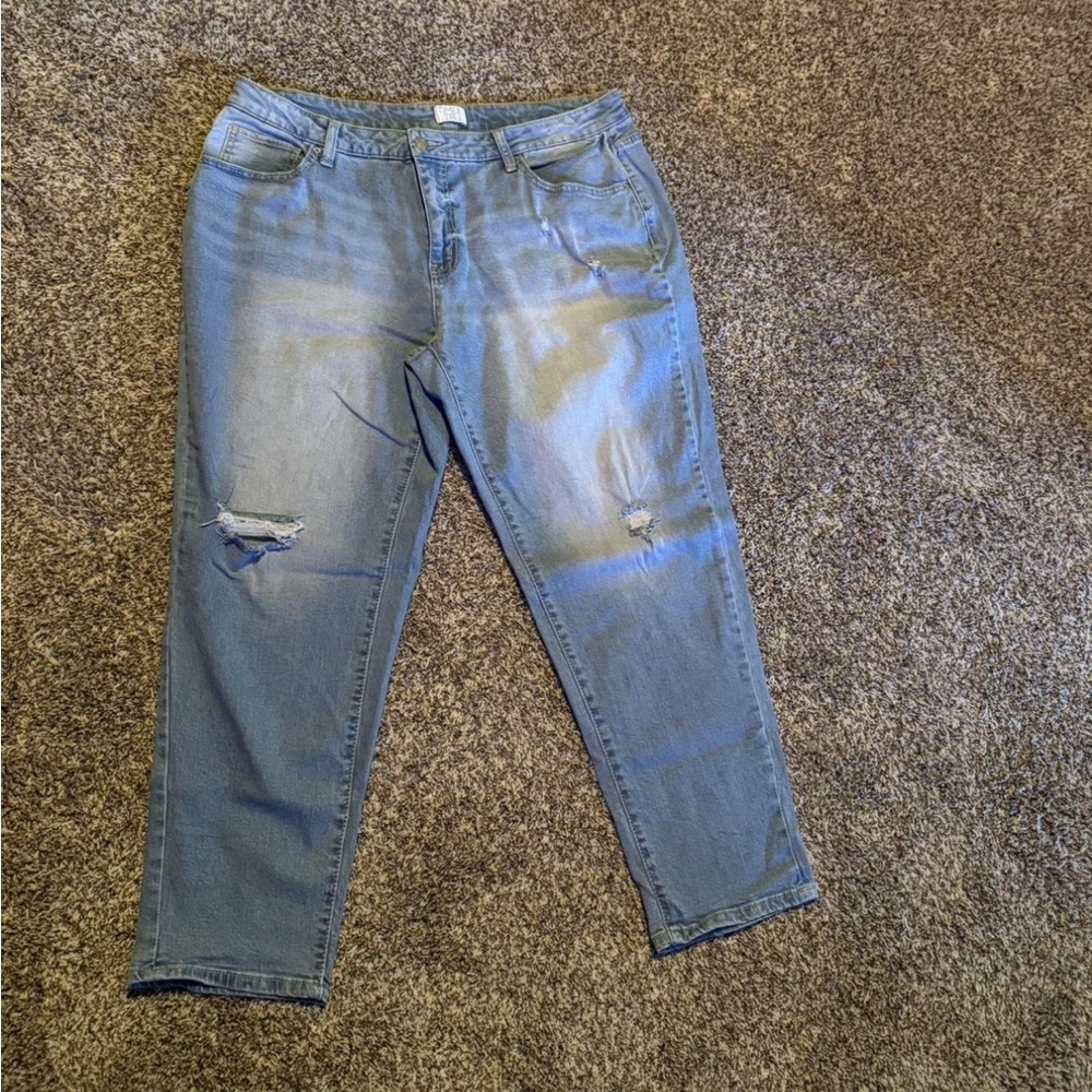 Stylish Blue Distressed Women Jeans